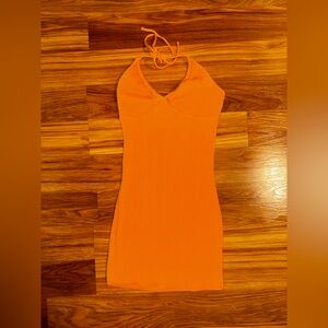 Orange Halter Dress